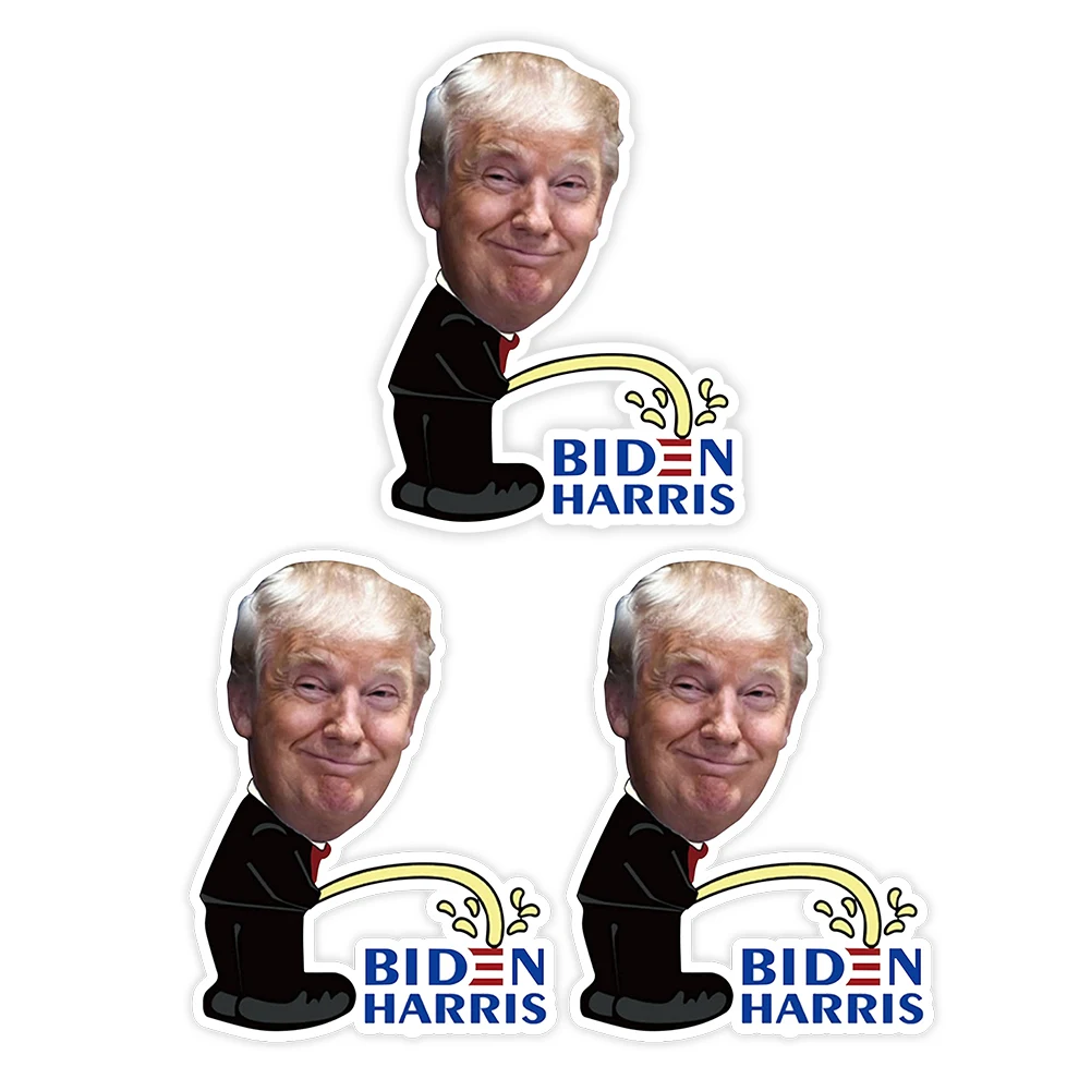 Trump Stickers Reflective Trump Pissing On Biden Harris Bumper Sticker Funny Trump Stickers Great Gift for Patriot