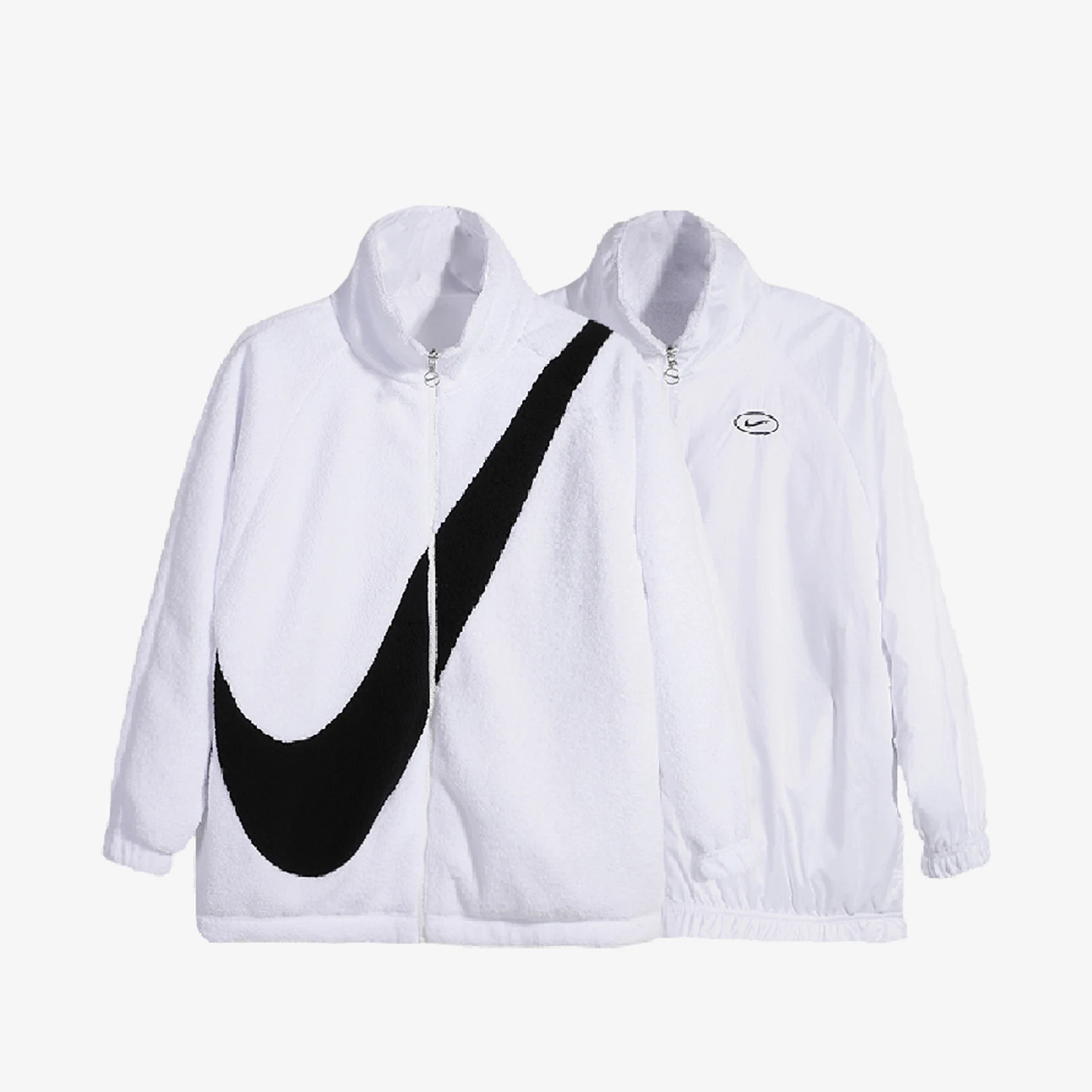 Nike oficial auténtico nueva chaqueta casual cálida de piel de oveja reversible para mujer CZ4064-100