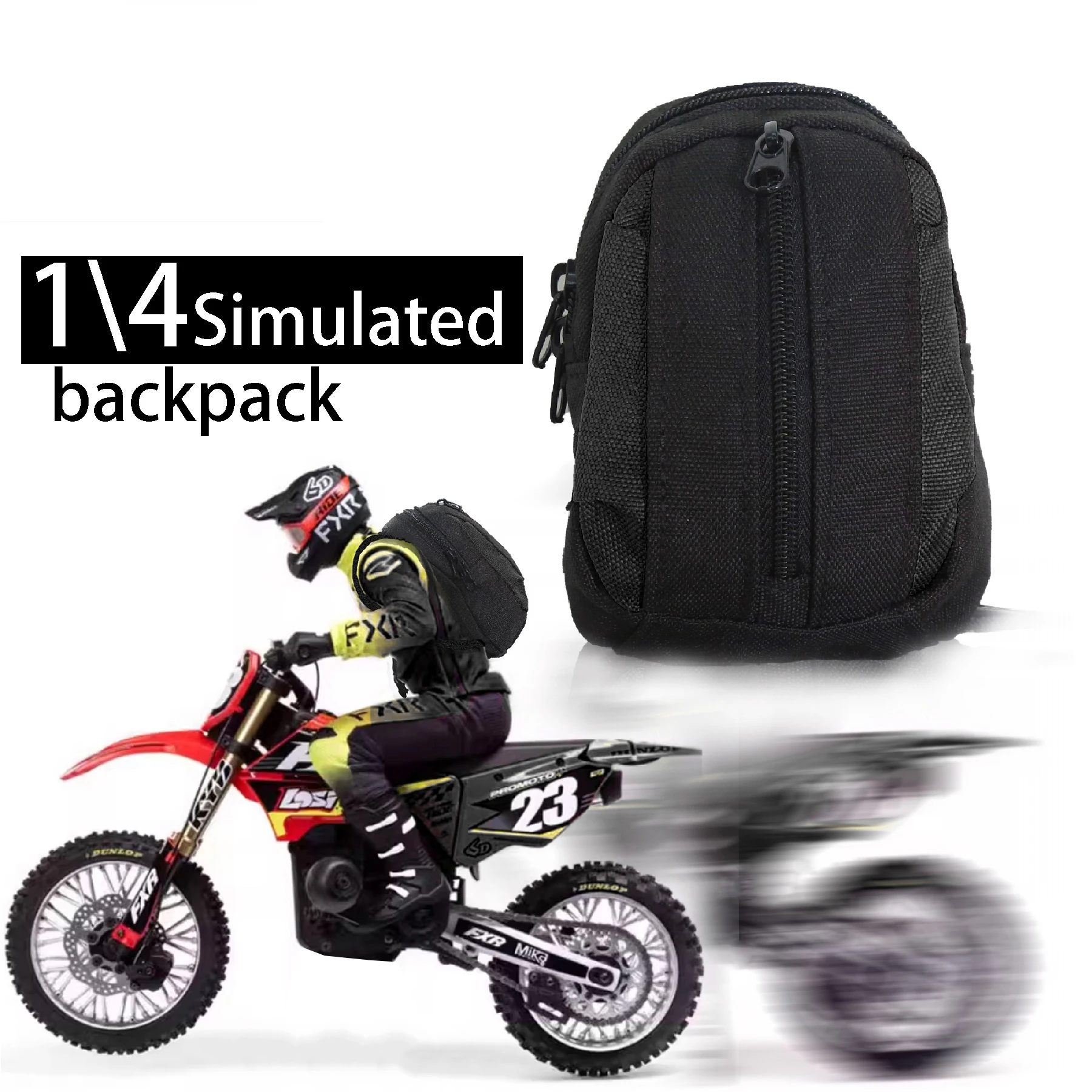 

Luggage Bag Handbag Decoration Simulation Backpack Shovel Storage Bag for 1/8 1/10 RC Crawler Car Axial SCX10 TRX4 D90 Trax/as