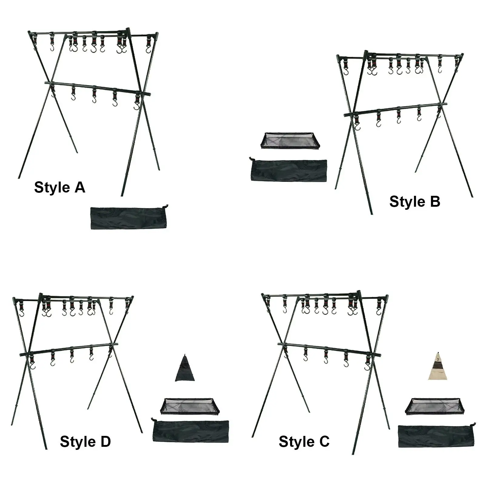 

Camping Storage Shelf Organizing Rack Shelving Units Lightweight Cookware