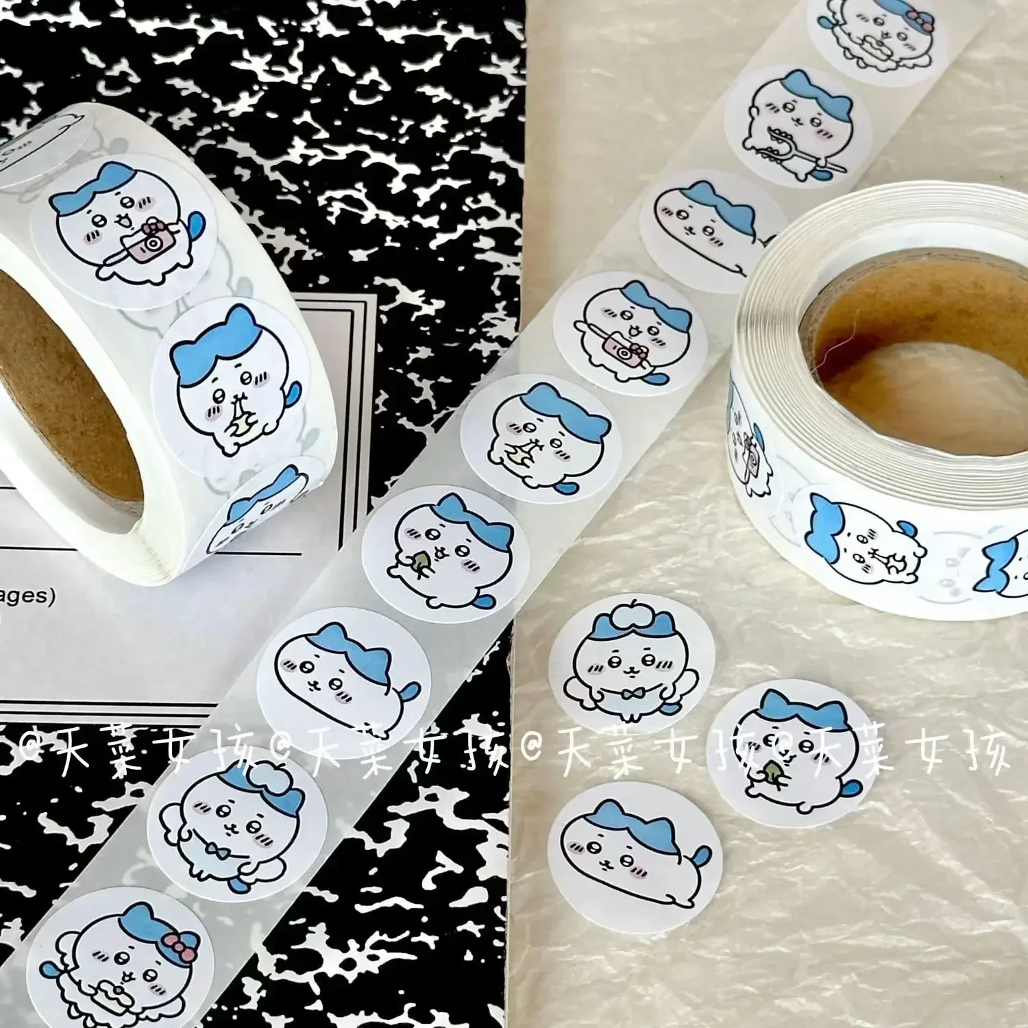 Chiikawa Sticker Hachiware Cute Ins Roll Sticker Decoration Hand Account Sealing Tape Notebook Water Cup Decoration High Quality