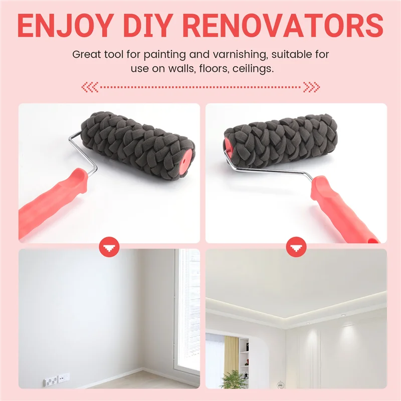 AA80-نمط رولة دهانات أداة حماية البيئة ختم اللوحة أدوات اسطوانة الزخرفية تقليد الحجر للجدار