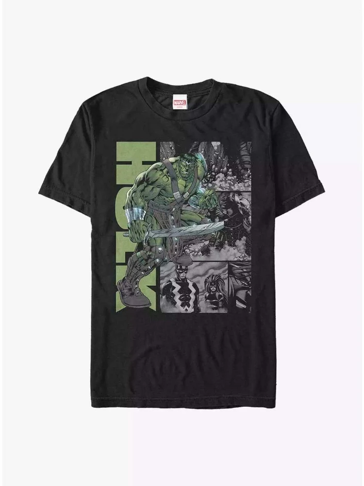 Marvel genuino nuevo Marvel Giant Planet Hulk superhéroe estampado cómico hombres y mujeres manga corta suelta camiseta de talla grande