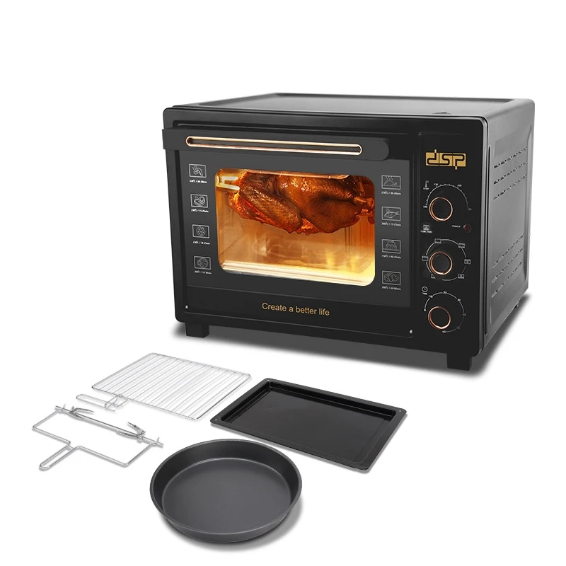 

Electric Oven 50L Large Capacity Fully Automatic Multi-function Cake Baking Oven Toaster with 12 Inch Pizza Pan