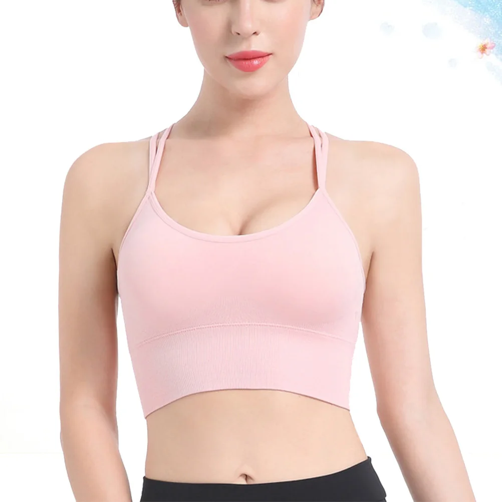 حمالة صدر رياضية أنيقة ومثيرة باللون الوردي قابلة للتنفس وسريعة الجفاف للياقة البدنية للنساء واليوجا والجيم والجري وركوب الدراجات والبيلاتس #5