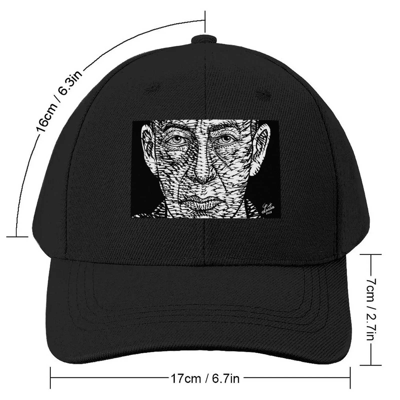 SERGEI RACHMANINOFF ink portrait Baseball Cap Christmas Hat Luxury Man Hat Girl Men's