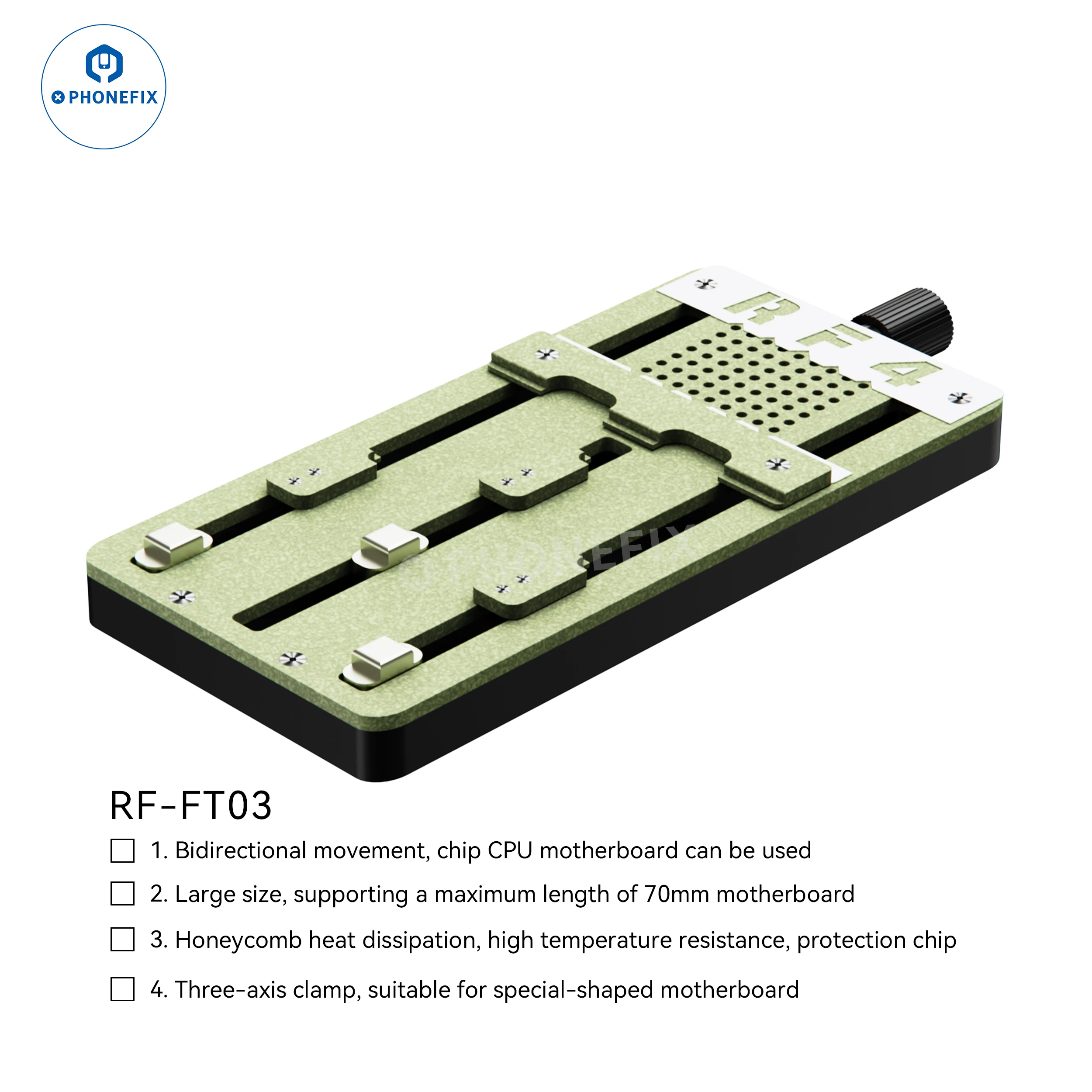 RF4 Universal CPU IC Chip Welding Holder High Temperature Resistant Portable Fixture Clamp for Cell Phone Motherboard PCB Repair