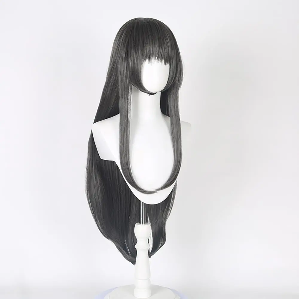 Anime Homura Akemi Wig for Cosplay Costume Wig Halloween Synthetic Long Dark Grey Straight Wigs Hair Anime Party Wigs view 2