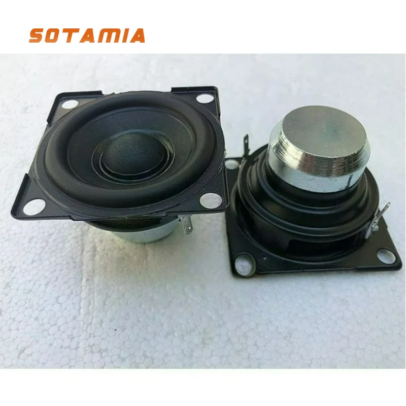 SOTAMIA 2 قطعة 2 بوصة المحمولة كامل المدى المتكلم 6 أوم 15 واط ورقة مخروط المطاط حافة مكبر صوت الصوت الموسيقى المنزل مكبر الصوت
