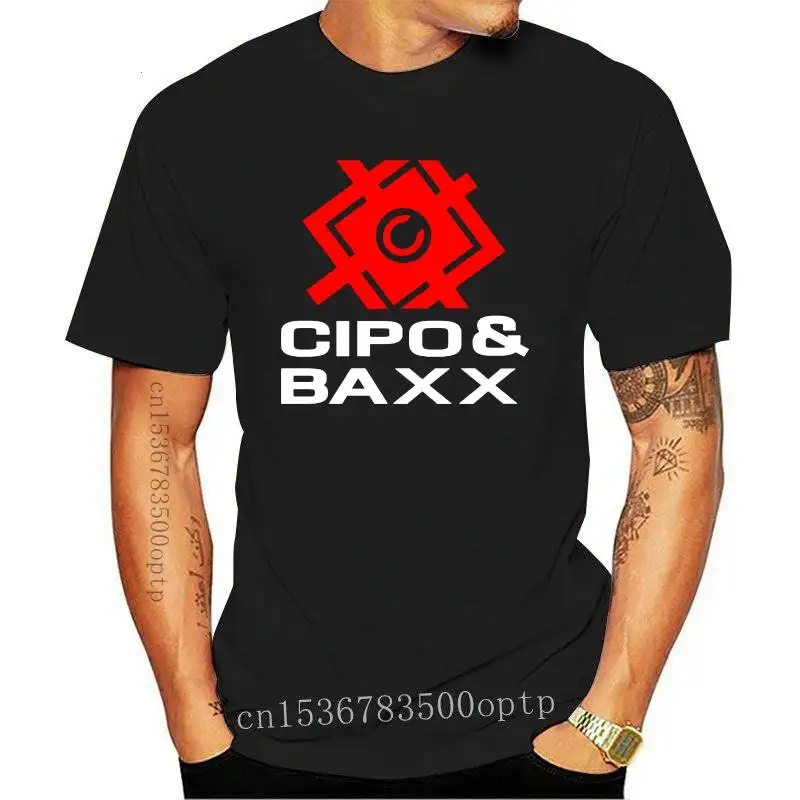 Camiseta negra con LOGO de CIPO bakx, talla S-2XL