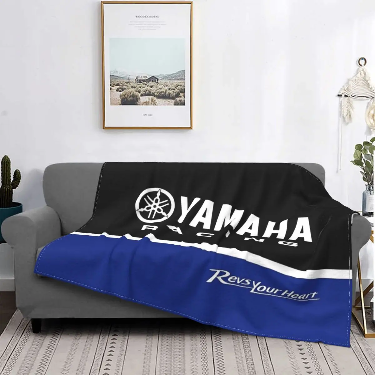 Racing-S-Team-S-yamahas Blankets Fleece Winter Breathable Warm Throw Blankets for Home Office Quilt