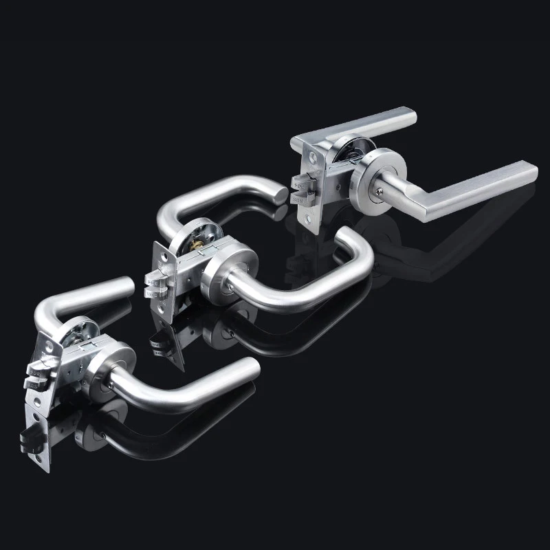 

HOT 304 Stainless Steel Universal Door Handles Passage Lock Entrance Door Handle Lock Fireproof Door Locks Door Lever Lock