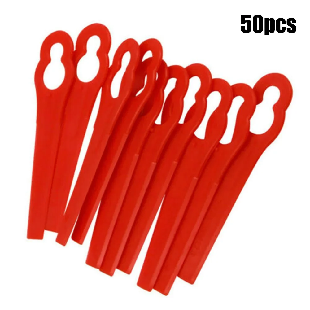 

50pcs Plastic Cutter Blades For Electric Cordless Grass Trimmer Trimmers Tool Grass Trimmer Blades Replacement Garden Tool