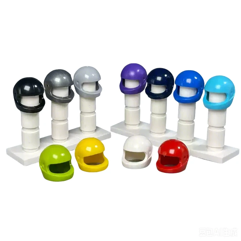 MOC City Figure Accessories Building Blocks Motorcycle Helmet Pilot Hat Safety Glasses Diving Goggles Gas Mask DIY Toy Gifts H14