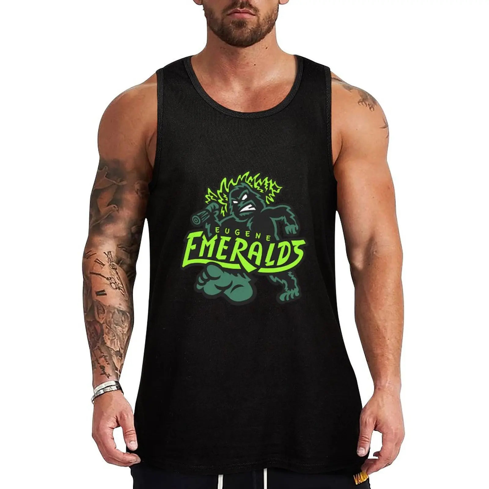 

Like-Eugene-Emeralds-Baseball Tank Top Gym wear singlets for men sleeveless shirt man gym