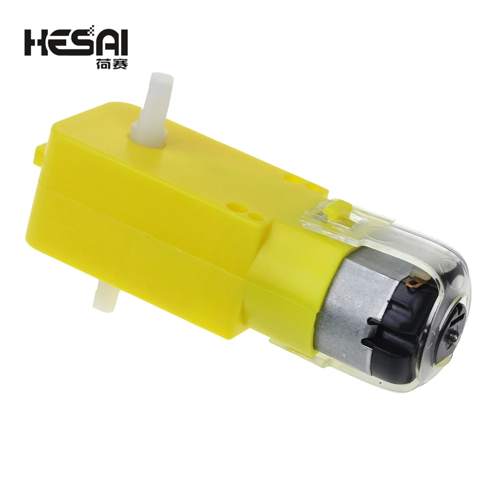 4-piece set of dual axis TT motor wheels DC 3-12V intelligent car robot gear motor installation EMC intelligent car chassis four
