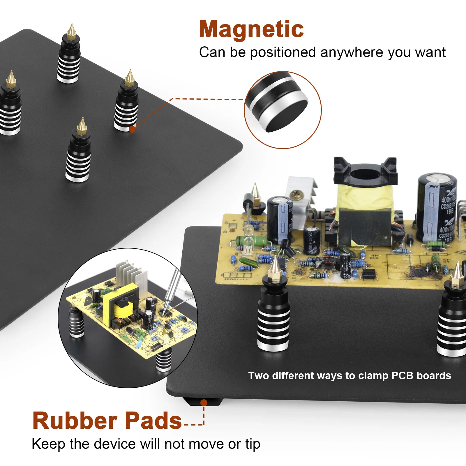 NEWACALOX Soldering Smoke Exhaust Fan Rework Welding Repair Workbench Heat Gun Holder Soldering Third Hand Helping Hands Tool
