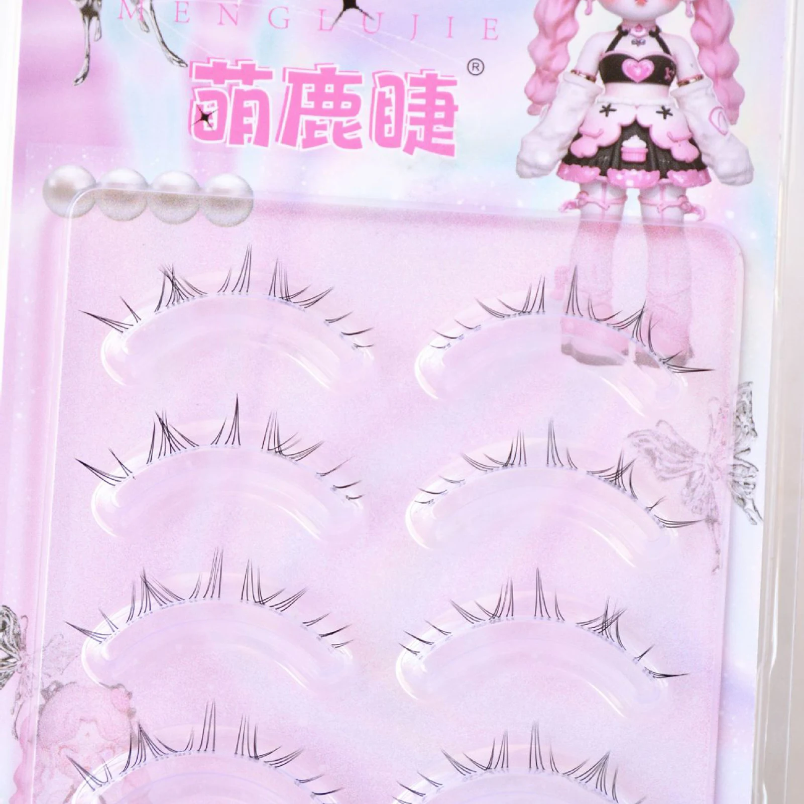 5 paia ciglia finte inferiori sottili volpe-occhio ciglia monopezzo ultra leggere riutilizzabili manga estensioni per il trucco del partito