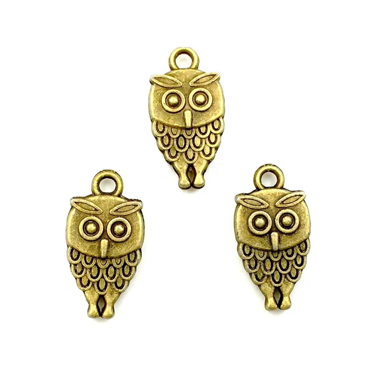 

100PCS Vintage Bronze Tone Owl Animal Theme Charm Pendants 18x9mm DIY Earrings Necklace Jewelry Crafts Accessories Supplies