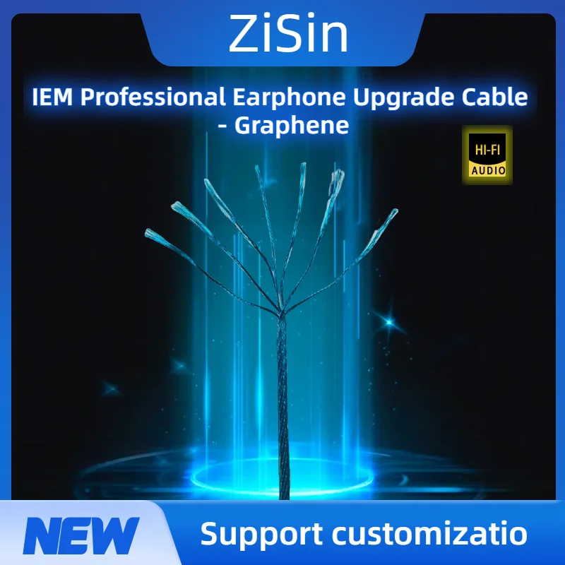 ZiSin HIFI In Ear Earphone Extension Core, IEM High Temperature Earphone Cable/Base/DIY Handmade/7N OCC+Graphene Core