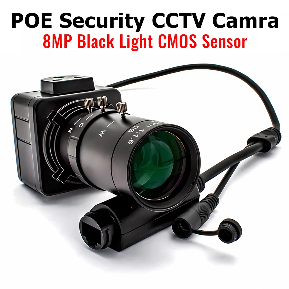 20X Zoom 4K 8MP POE IP Camera 5-100mm CS Lens Black light CMOS Metal Housing RTSP ONVIF Outdoor Home Security CCTV Surveillance