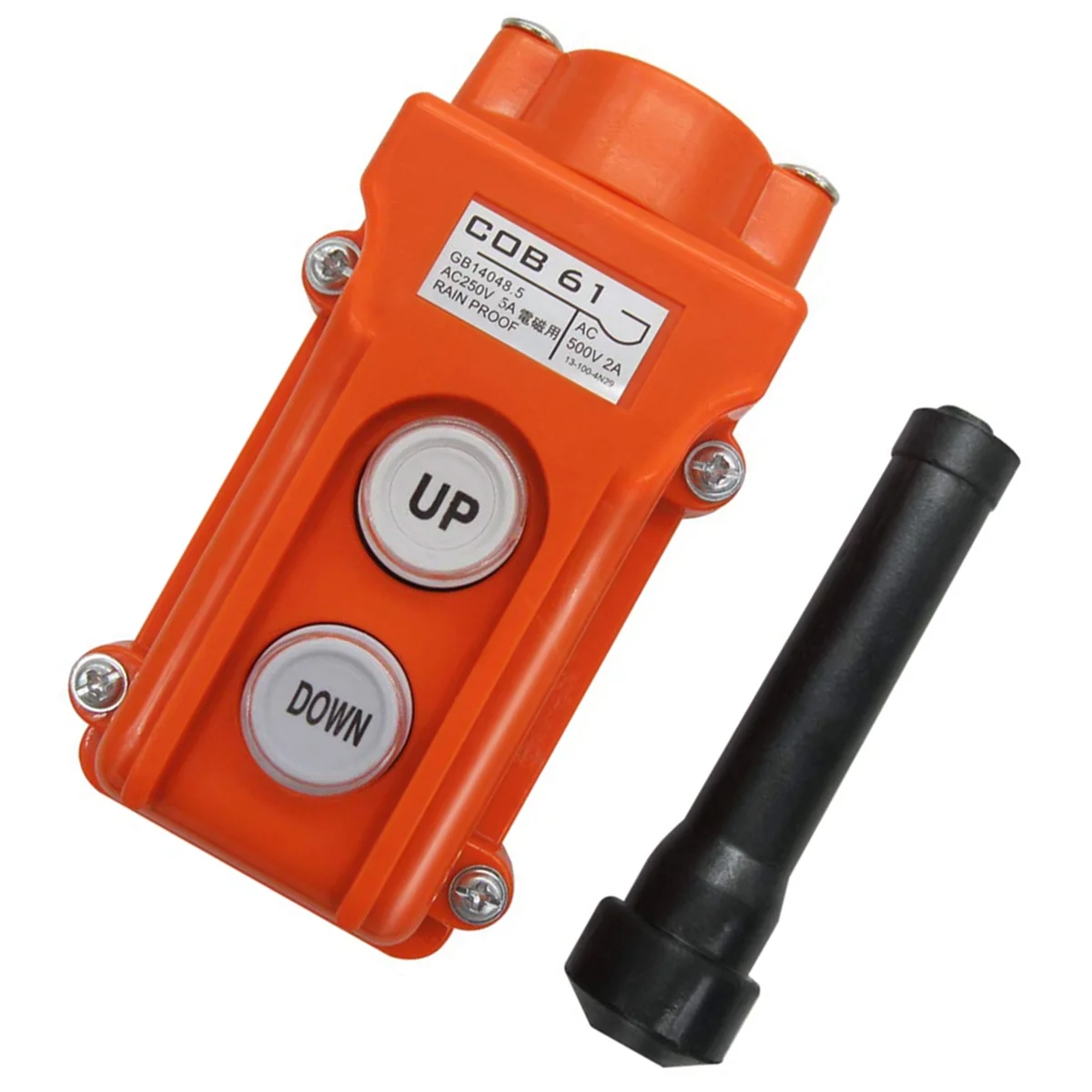 A11I Stazione di controllo dell'interruttore up-down a prova di pioggia Gru pendente Sollevatore Interruttore a pulsante Momentaneo COB61-UP-DOWN