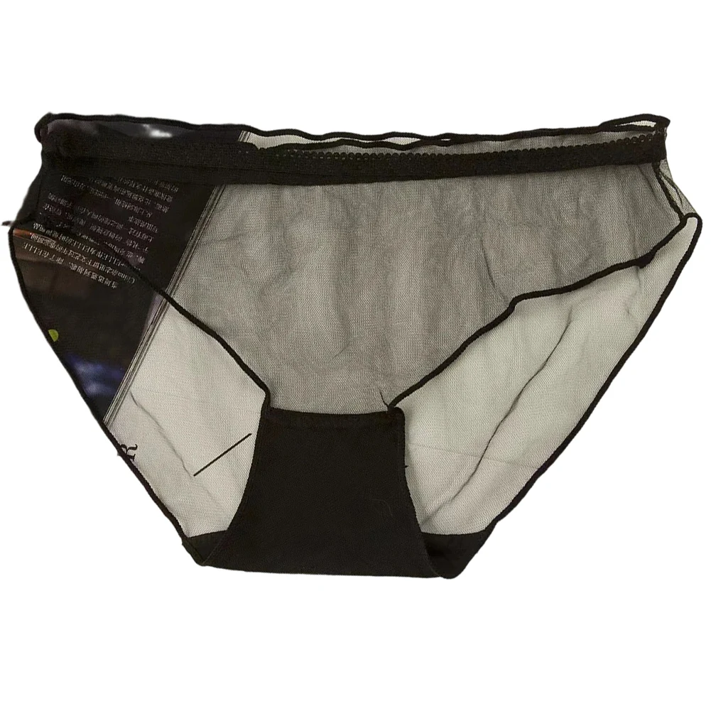 

Женские сексуальные трусики-бикини с кружевной отделкой, прозрачное нижнее белье для женщин, мягкое сетчатое белье со средней посадкой, дышащие женские трусики