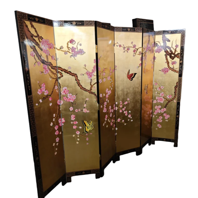 

Handmade lacquer shell inlaid screen, Chinese-style decorative screen