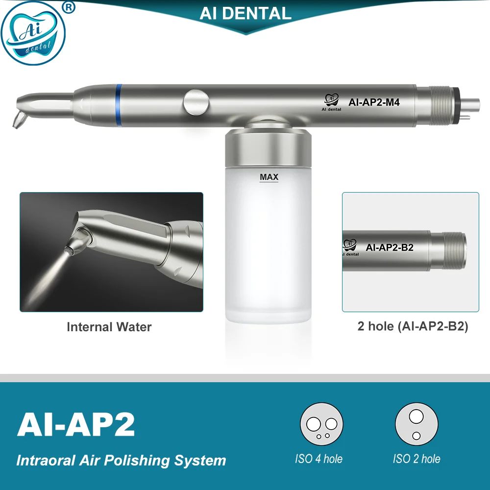 

AI-AP2 Dental Internal Water Spray Air Polishing Sandblasting Gun Alumina Air Abrasion Blaster Connect 2/4 Hole Dental Chair