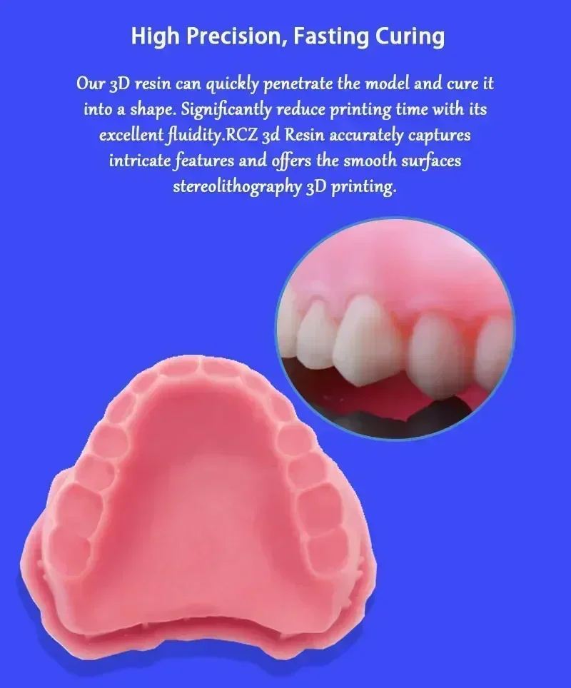 1pc resinas de dentadura cor rosa 3d s resinas líquidas 405nm para impressora lcd dlp/cor da carne/em ortodôntica