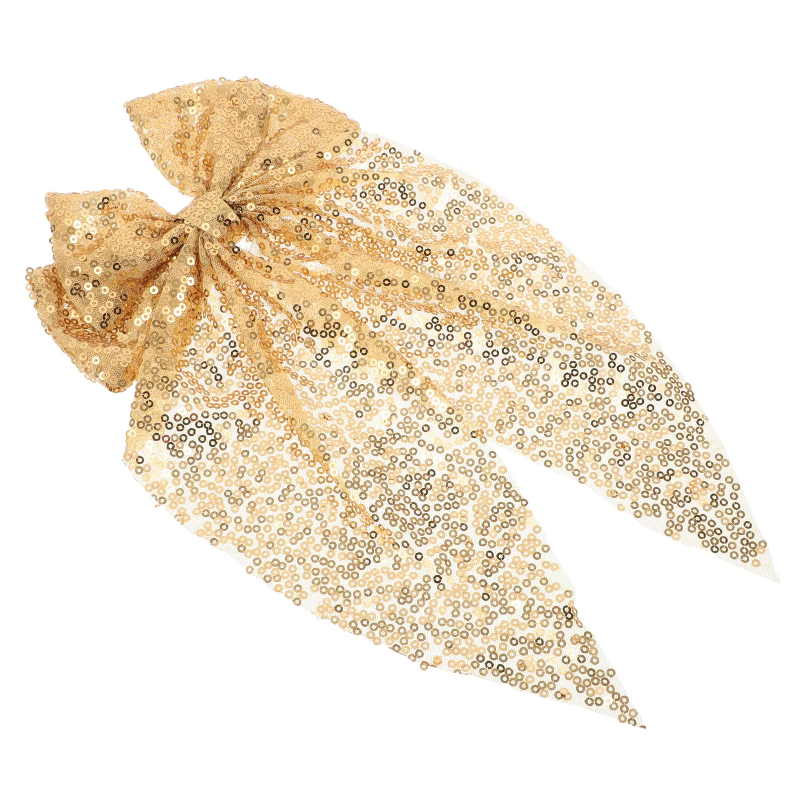 

Big Bowknot Hairpin Sparkly Sequin Gold Versatile Hair Accessory Glitter Clips Toddler Bows Decorative Updos Ponytails