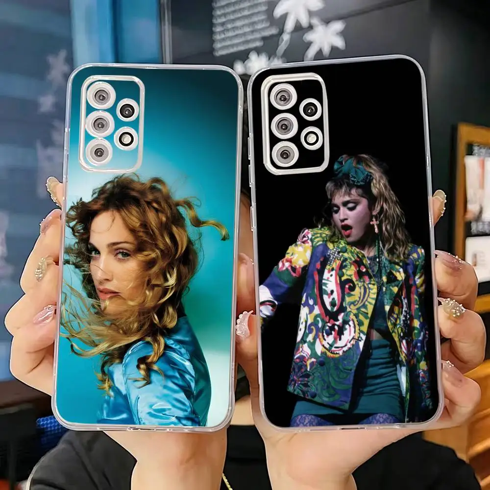 Madonna Singer 80s Phone Case For Samsung S25,S24,S21,S22,S23,S30,Ultra,S20,Plus,Fe Transparent Cover