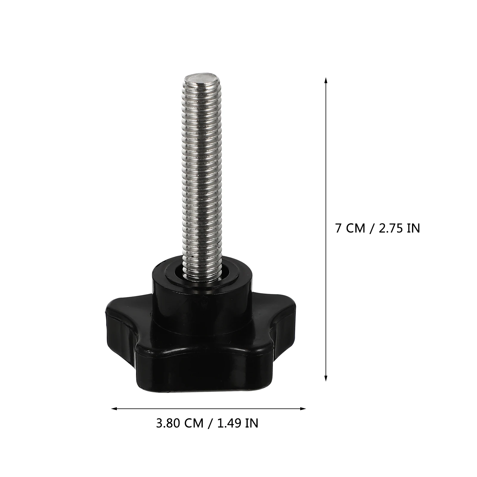 

2pcs Star Hand Knob Manual Screw Clamping Handle Stainless Steel Threaded Metal Nuts Fixtures Tools M8 X 40