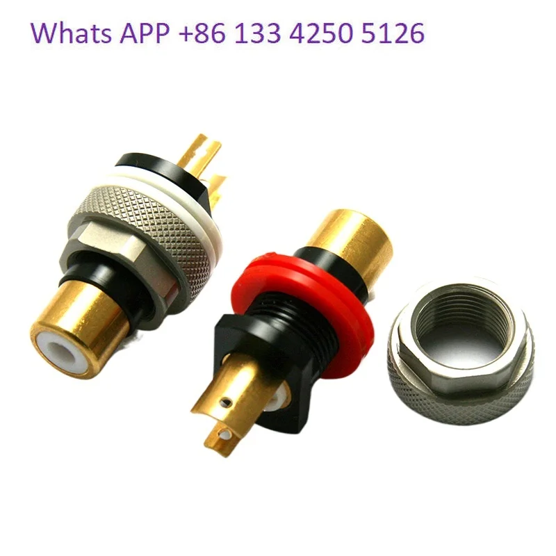 AECO amplificador de audio aislado de carcasa conductora de un solo punto RCA audio lotus RJ-310 con apertura de 10mm