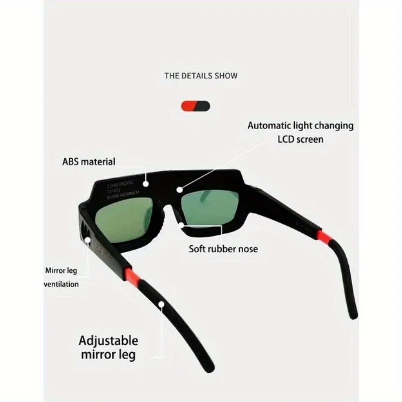 Anti-glare lasbril automatisch verduisterend lasmasker oogbescherming lasbril