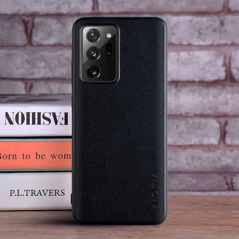 Case for Samsung Galaxy Note 20 Ultra coque Luxury textile Leather skin soft cover for samsung galaxy note 20 ultra case capa