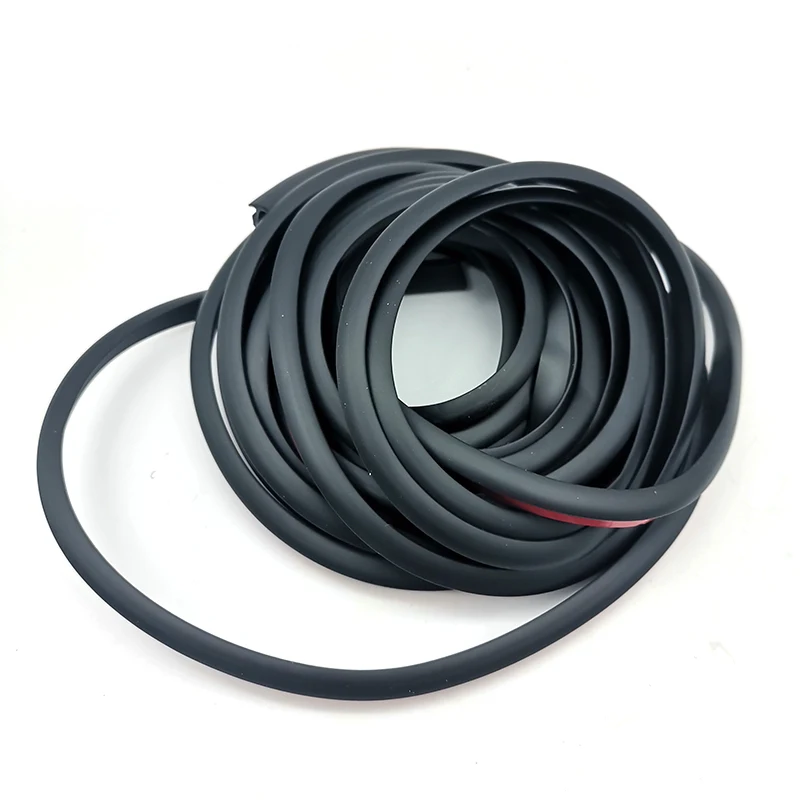 Universal 5M Car Rubber Sealing Strip Slanted T-Type Weatherstrip Edge Trim Black For Front Rear bumper Lip Headlight Side Skirt