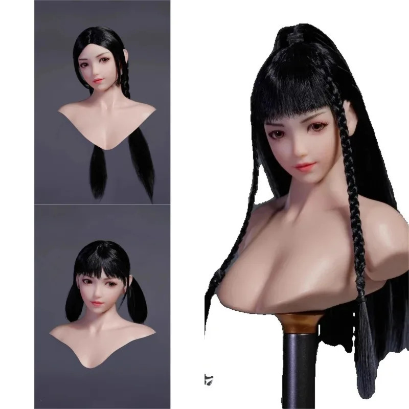 

YMTOYS 1/6 Scale Asian Female Head Carving Mengmeng YMT100 Movable Eyes Design for 12'' PH TBL Pale Skin Doll Body DIY