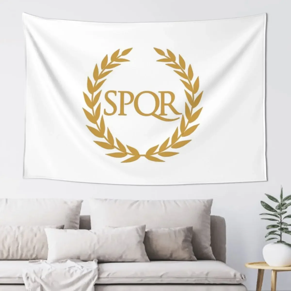 S.P.Q.R White Tapestry Decoration Bedroom Hanging Wall Tapestry