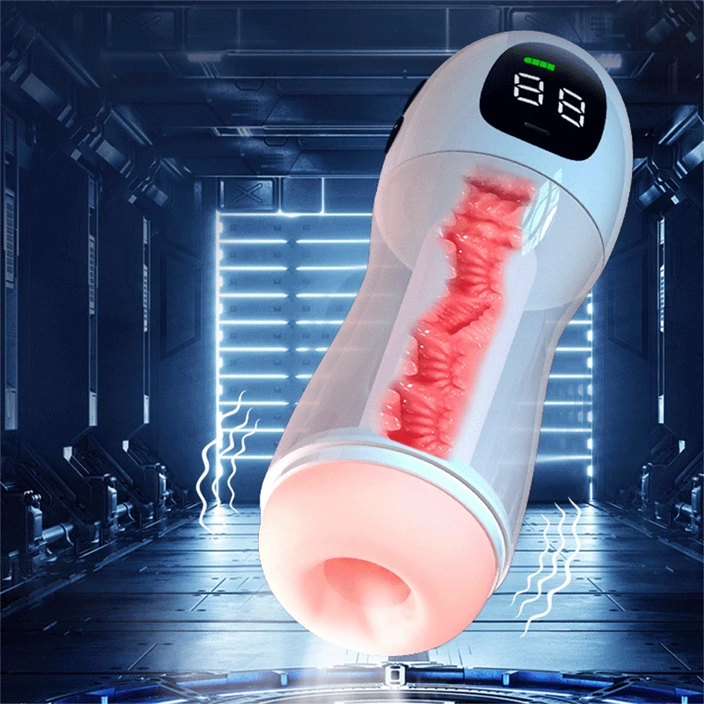 Male Masturbator Automatic Sucking Vibration Blowjob Machine Masturbation Cup Pocket Pussy Penis Pump SexToy Adult Goods for Men