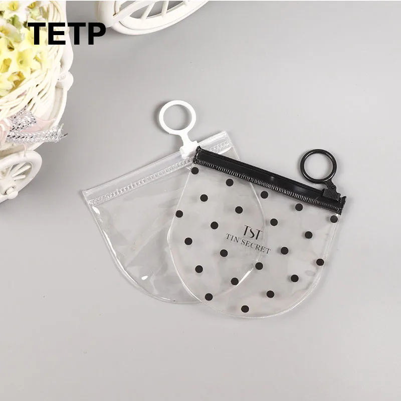 

TETP 50Pcs Small Transparent Jewelry Bags With Pull Ring Earrings Necklace Headdress Storage Packaging Portable Reclosable