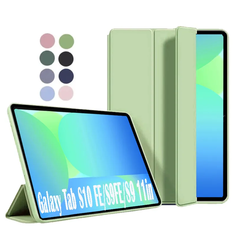 Smart Case For Samsung GalaxyTab S10 FE 10.9 2025 Magnetic Folding PU Stand Soft TPU Back Funda for Tab S9FE 10.9