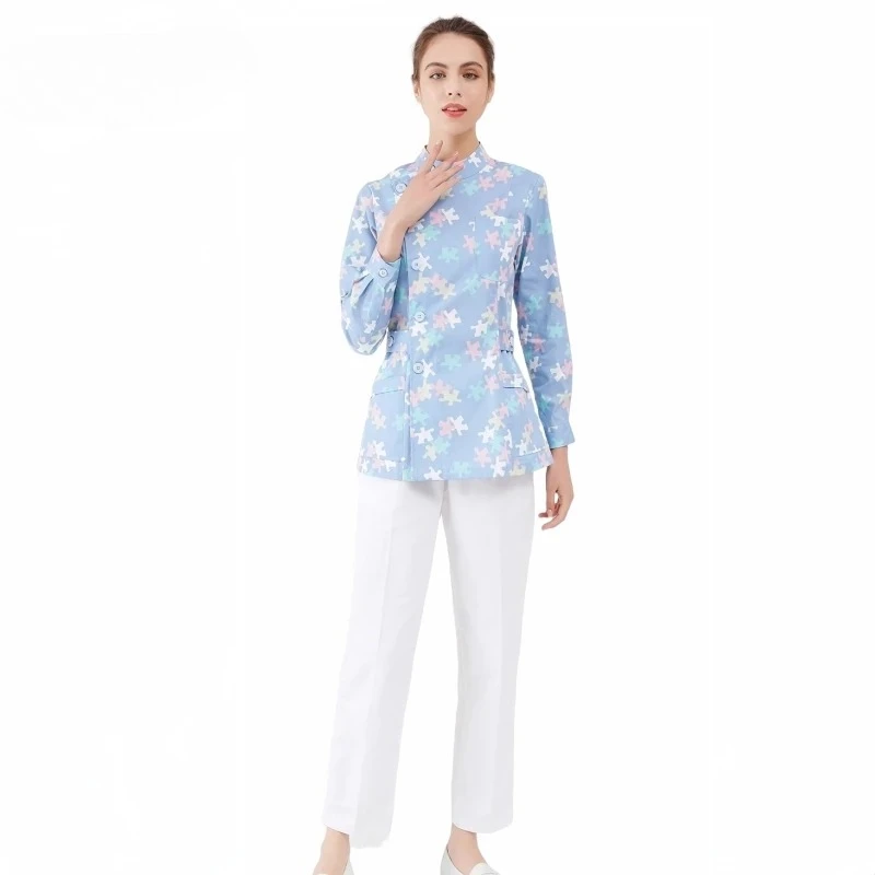 Nursing uniform for male female dental hospital medical tops pet grooming veterinary supplies nurse women uniforms suit view 6