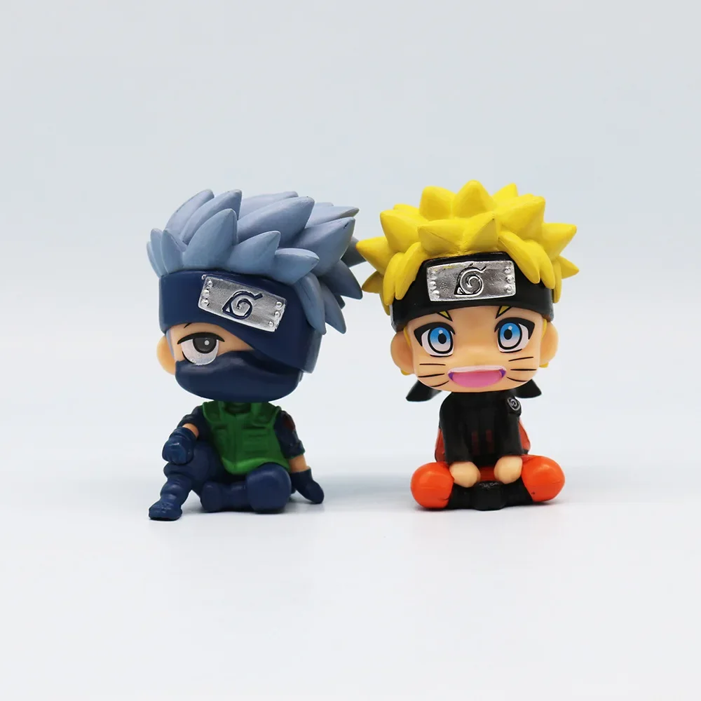 Nuevos 4 Uds estilos 9cm figura de Naruto Anime Uzumaki Naruto Kakashi Uchiha Sasuke Itachi lindos juguetes Q figuras de acción modelo