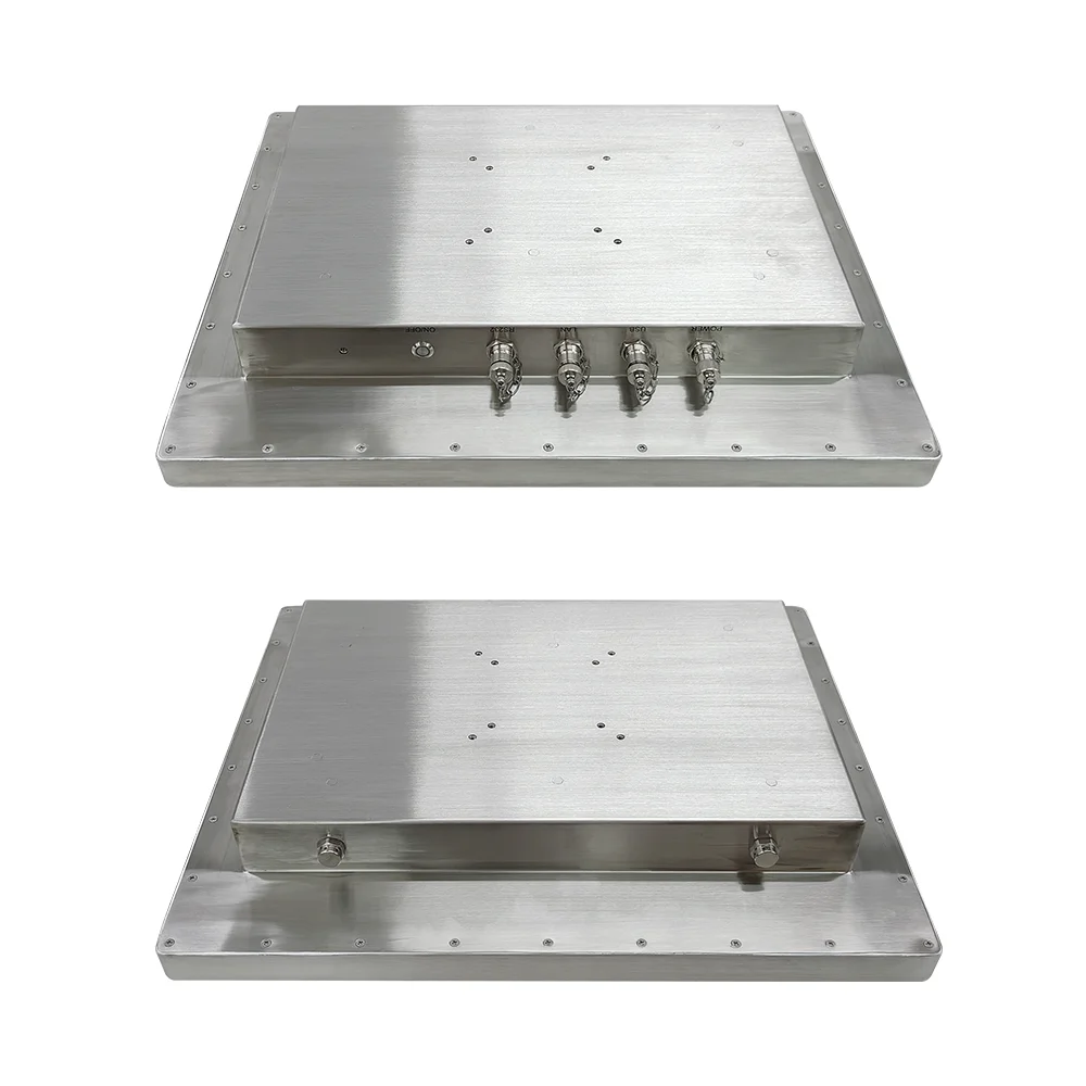 15 17 19 pulgadas impermeable todo en uno ordenador Panel de pantalla táctil Industrial Pc con caja de Metal anillo de sellado conector Panel Pc