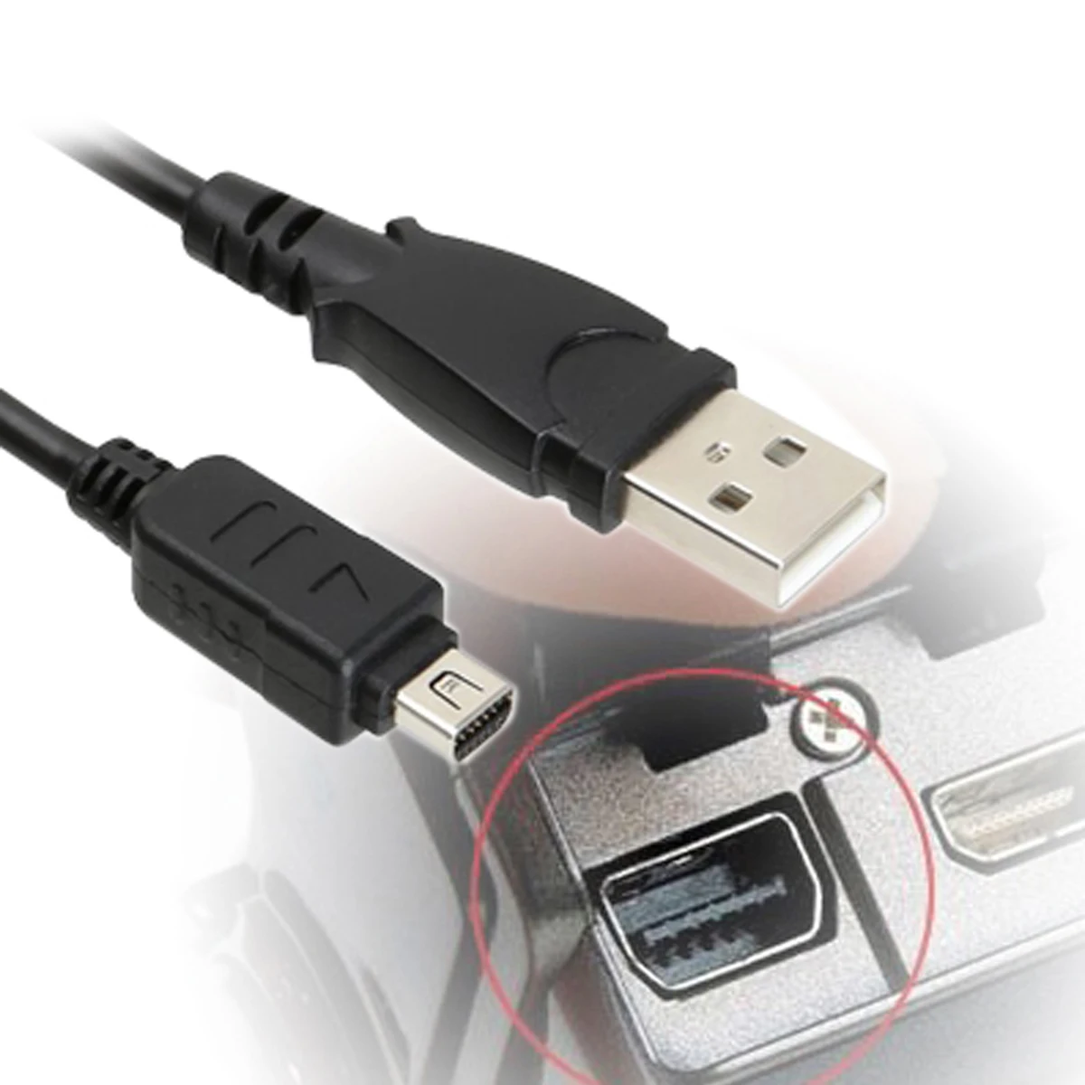 Applicable To Olympus Digital Camera USB Data  CB-USB5/CB-USB6 12P USB 12pin E330 E-410 E-510 E520 U790 U800 FE120 FE130 Cable