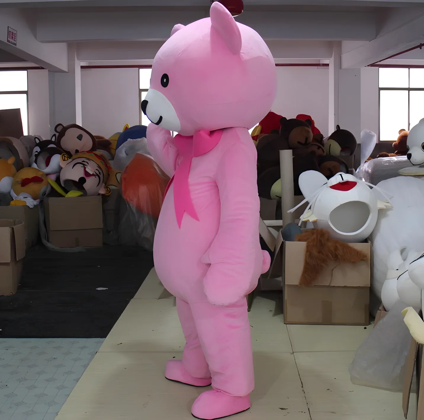 costume della mascotte dell'orsacchiotto dell'angelo divertente costume delle mascotte dell'orso dell'angelo per adulti