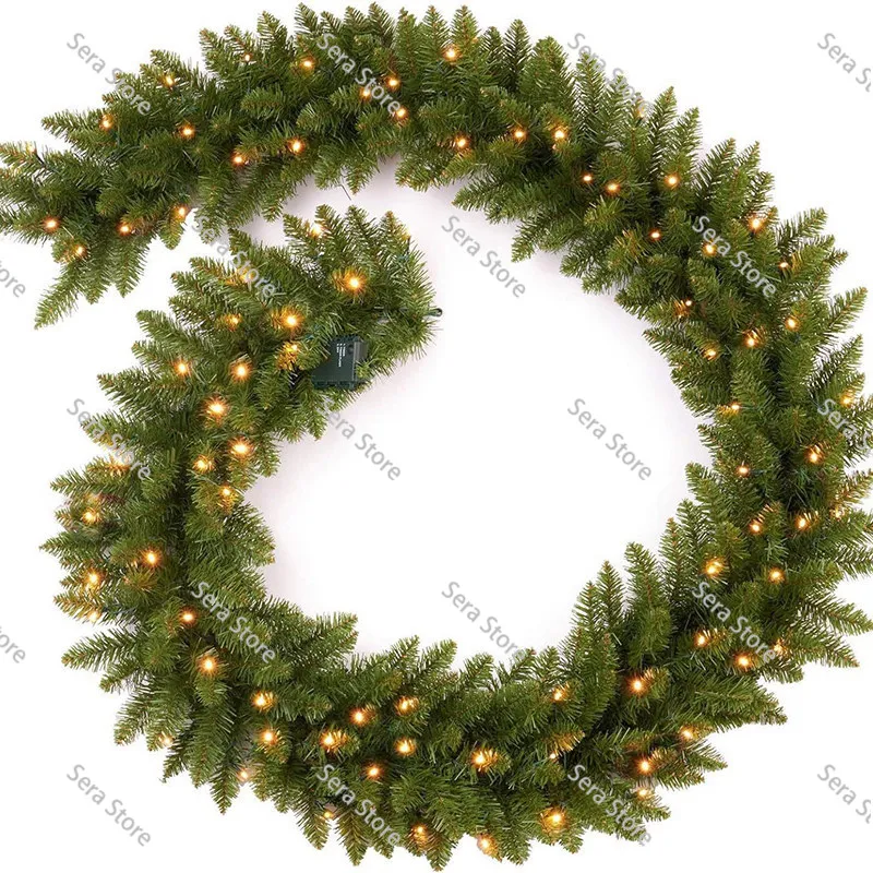 2.7 meters red fruit rattan Christmas PVC Christmas rattan with light battery box tied light rattan