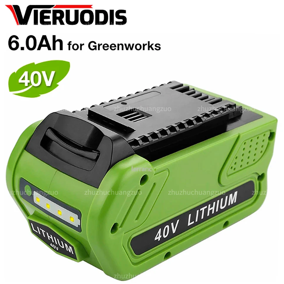 

For GreenWorks 29462 40V 6000mAh Rechargeable Battery For 29462 29472 29282 G-MAX Replacement Lawn Mower Power Tools Battery