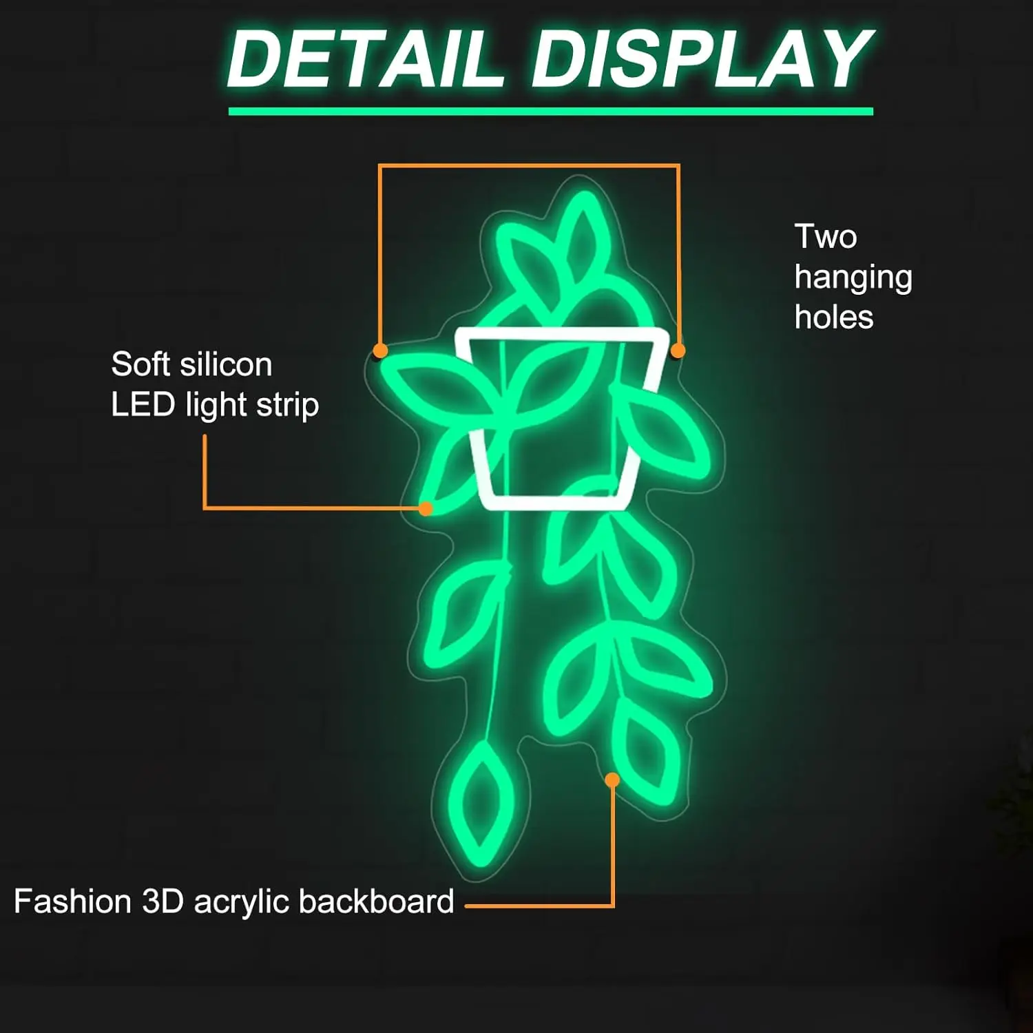 زهور النيون لتزيين الحائط عكس الضوء الأخضر النيون غرفة المعيشة شرفة غرفة نوم مكتب مقهى ديكور USB الطاقة ضوء الليل هدية